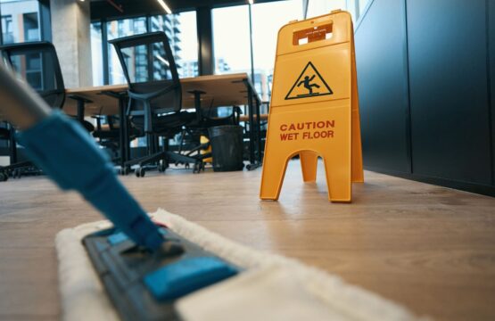 PCT Janitorial - Professional cleaning service mopping office floor. PCT Janitorial - Professional cleaning service mopping office floor.