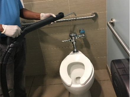 Cleaning of Bathroom