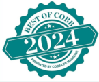 PCT Janitorial - Award emblem stating Best of Cobb 2024.